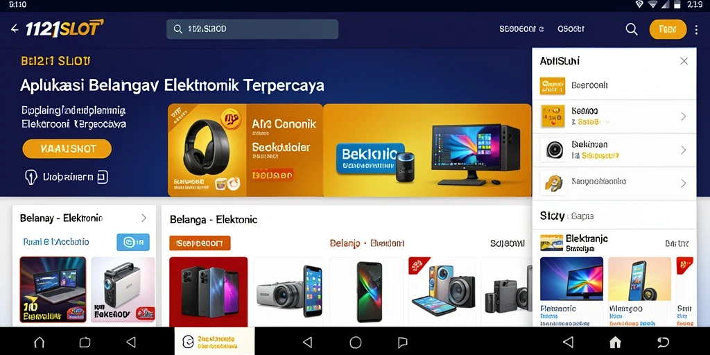 Tampilan antarmuka aplikasi 1121SLOT yang menarik dan mudah digunakan.