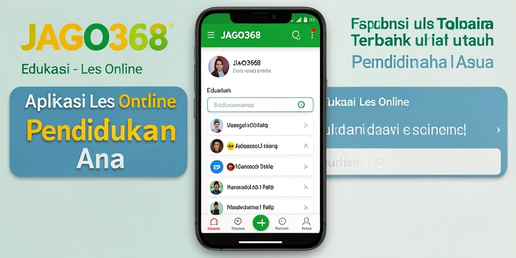 Tampilan antarmuka aplikasi JAGO368 yang intuitif dan mudah digunakan.