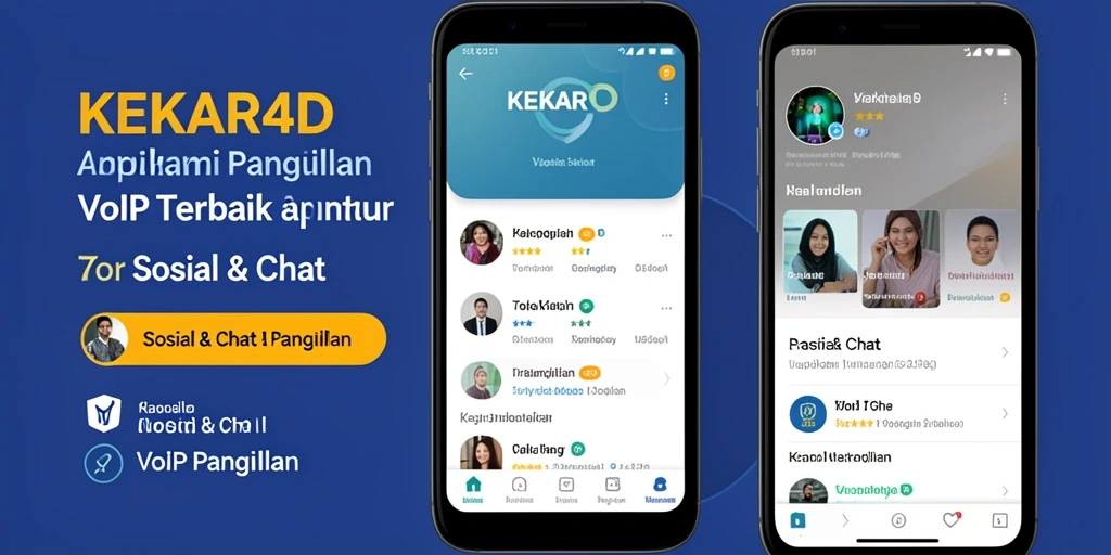 Antarmuka pengguna KEKAR4D dengan fitur panggilan VoIP yang intuitif.