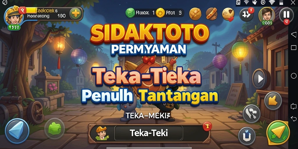 Tampilan antarmuka permainan Teka-Teki SIDAKTOTO yang menarik.