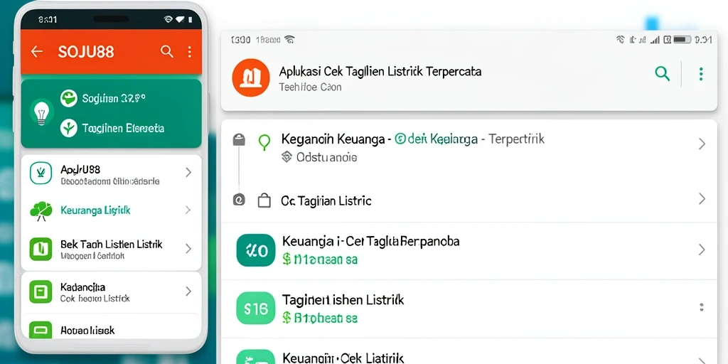 Tampilan antarmuka SOJU88 untuk cek tagihan listrik