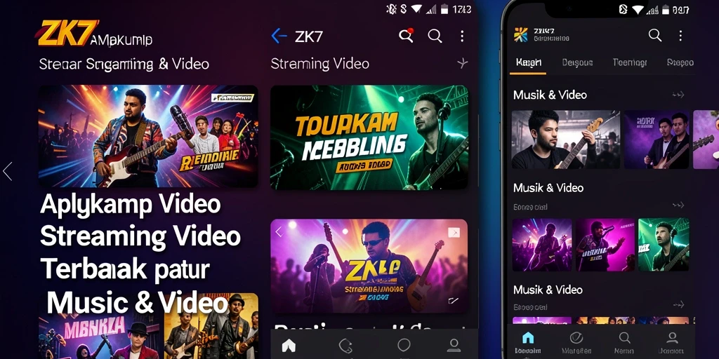 Tampilan antarmuka ZK7 dengan fitur Streaming Video yang menarik.
